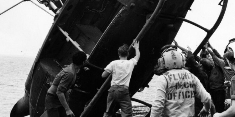 Why did the US marine threw $65 million worth of helicopters into the ocean?